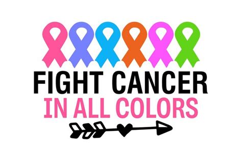 Premium Vector Fight Cancer In All Colors