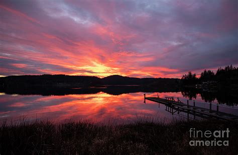 Lakeside Sunset Reflection Serenity Photograph By Mike Reid Fine Art