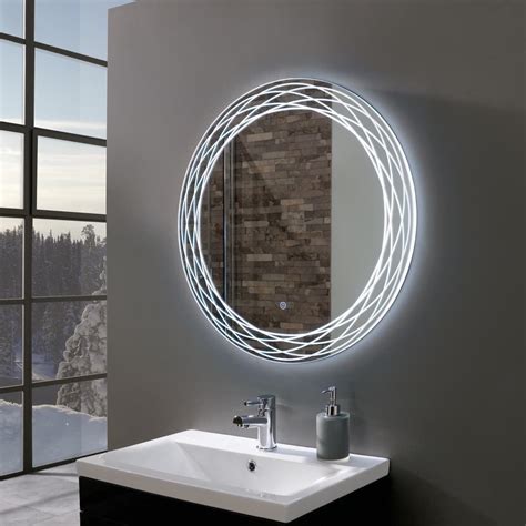 Finesse Ultra Slim Round Led Illuminated Mirror 700mm Led Mirror Bathroom Mirror Round