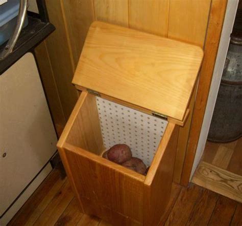 Potato bin for yarn storage | yarn storage. Free Potato Bin Plans - How to Make A Vegetable Storage Bin