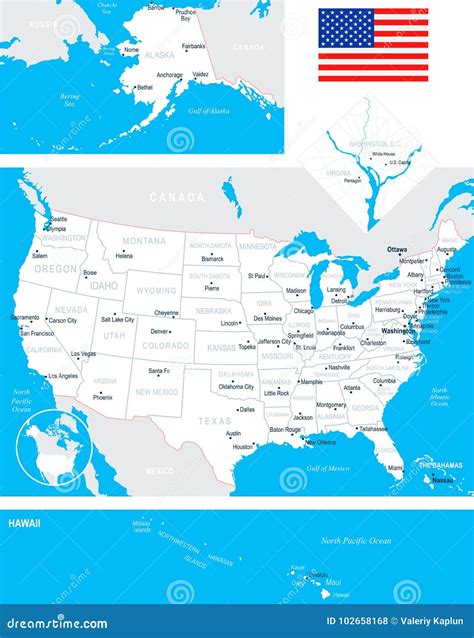 mapa do estados unidos ilustração do vetor do vintage ilustração stock ilustração de estados