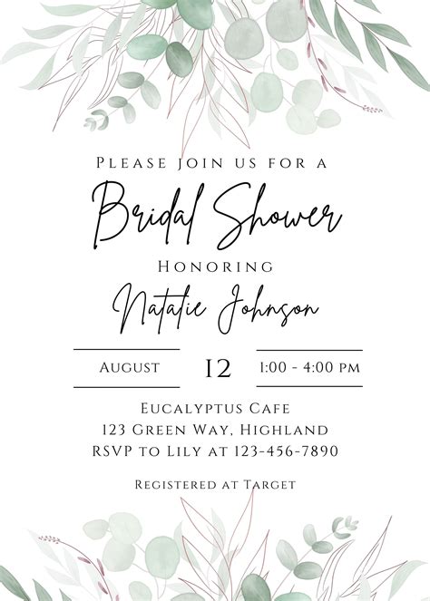 bridal shower invitation template bridal shower invite etsy