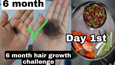 6 Month Hair Growth Challenge 6 Month 1st Day Youtube