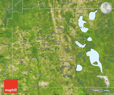 Satellite Map Of Polk County