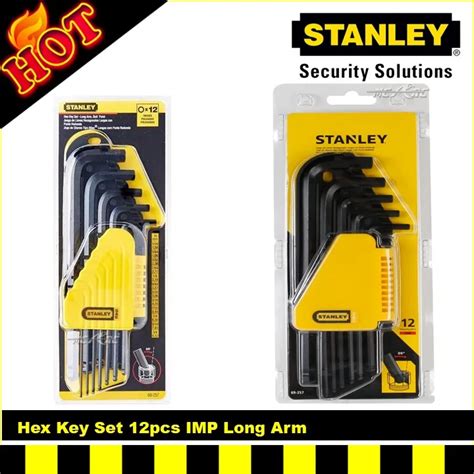 Stanley Hex Key Set 12pcs Imp Long Arm Original Mc Arc Authentic