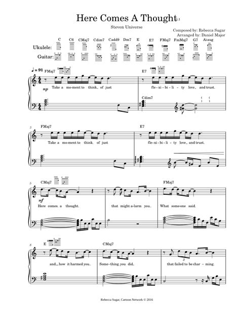 Here Comes A Thought Sheet Music For Piano Solo