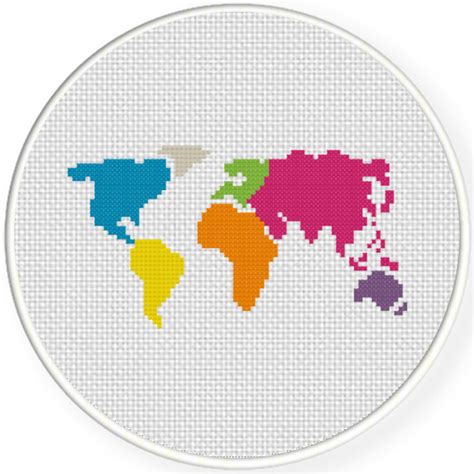 With over 200 designs, you'll find something here that is perfect for your next cross stitch project. World Map Cross Stitch Pattern - Daily Cross Stitch