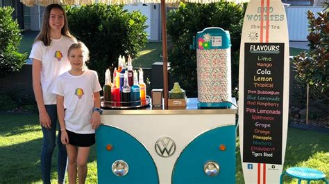 Abbie And Phoebe Webb Create Sno Worries Shave Ice Cart The Courier Mail