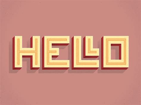 Vintage Hello By Rob Denis Doodle Lettering Typography Poster Hello