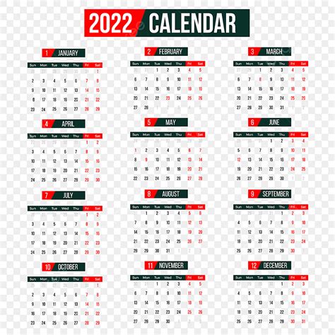 New Year Calendar Vector Design Images 2022 New Year Calendar Design