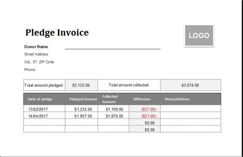 advance payment invoice  excel excel invoice templates