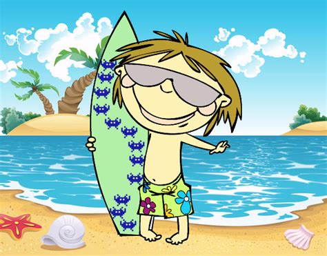 Desenho De Menino Surfista Pintado E Colorido Por Usuário Não Registrado O Dia 27 De Julho Do 2015