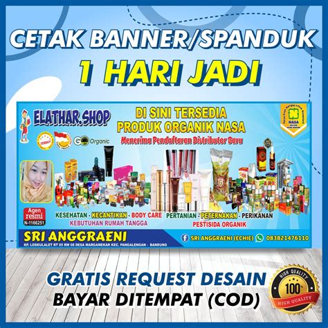 Contoh Desain Mmt Nasa Spanduk Banner Agen Nasa Shopee Indonesia