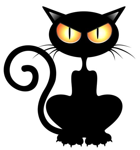 Astounding Cartoon Of A Black Scaredy Halloween Cat Royalty Vector Black Cat Art Cat Art