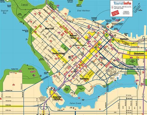 Vancouver Downtown Map Downtown Vancouver Canada Vancouver Map Downtown Vancouver Downtown