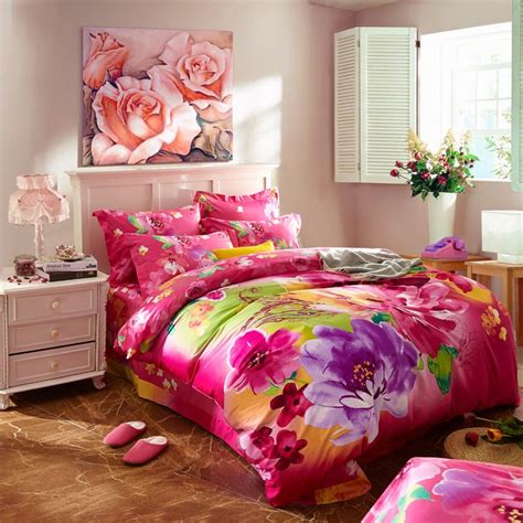 They are all beautiful and the ones that have ratings, have high ratings. 100% Cotton Colorful Floral Watercolor Bedding Sets Queen ...