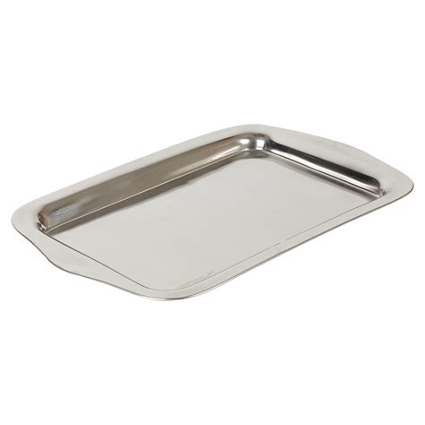 Stainless Steel Serving Tray Food Platter Dinner Salver Silver Effect