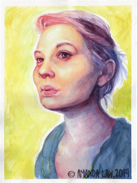 Watercolor Self Portrait Amanda Law Concept Art And Illustration