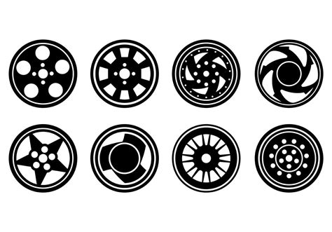 Alloy Wheels Vector Icons 154599 Vector Art At Vecteezy