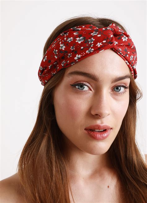 Headband à fleurs rouge I Pimkie