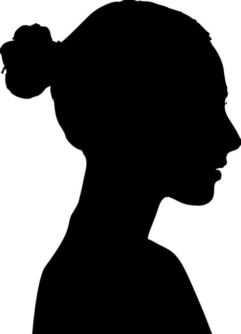 Female Profile Silhouette 3 By Gdj Silhouette Vector Silhouette Face