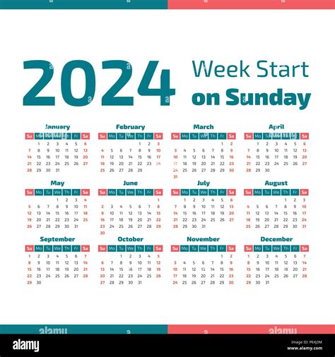 2024 Numbered Weeks Calendar Year 2020 Printfree Calendar 2024