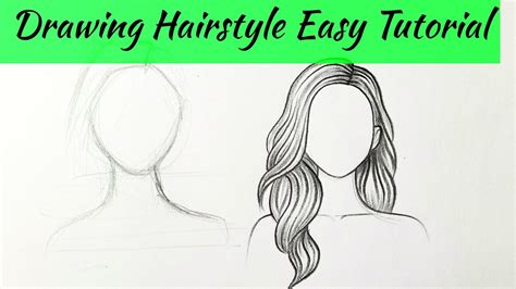 How To Draw Hairshairstyle Easy Of A Girl Drawing Hair Hairstyles Easy