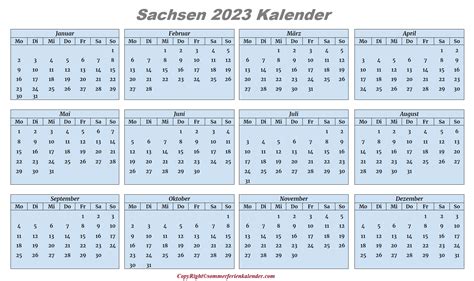 Ferien Und Feiertagen Sommerferien 2023 Sachsen Kalender