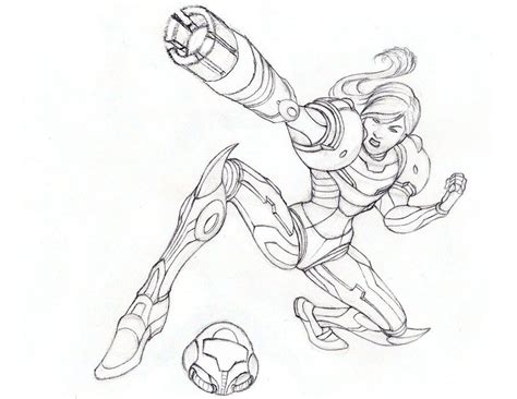 Samus Coloring Page - Coloring Home
