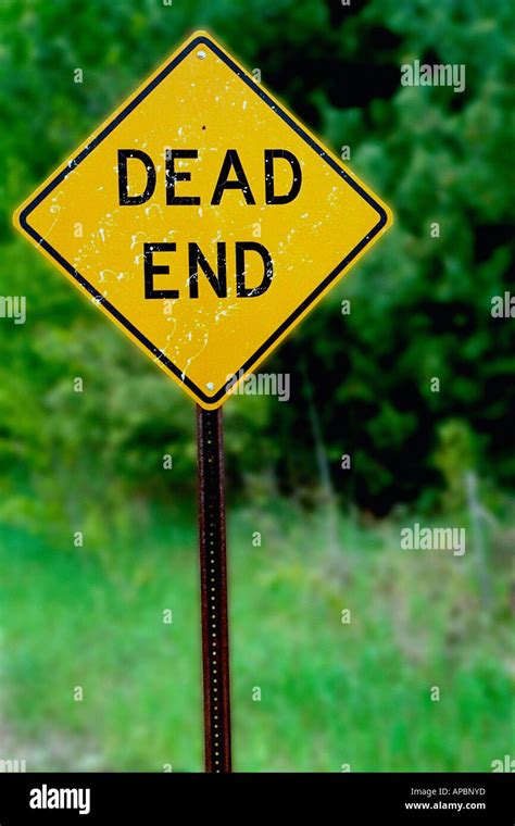 Dead End Sign Copy Space Stock Photo Alamy