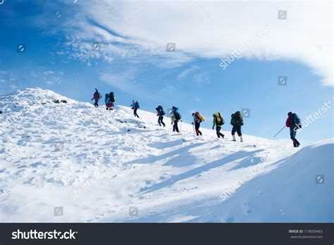 Hiker In A Winter Mountain Stock Photo 119059465 Shutterstock