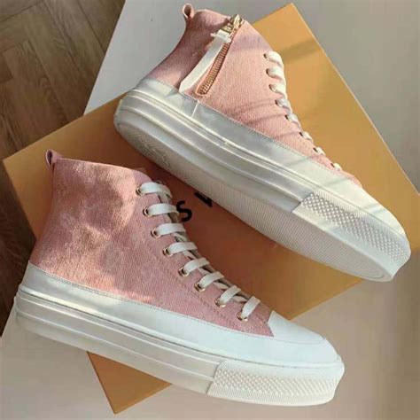 Louis vuitton desert boot unboxing and mod shots! Louis Vuitton LV Women Stellar Sneaker Boot in Pink ...