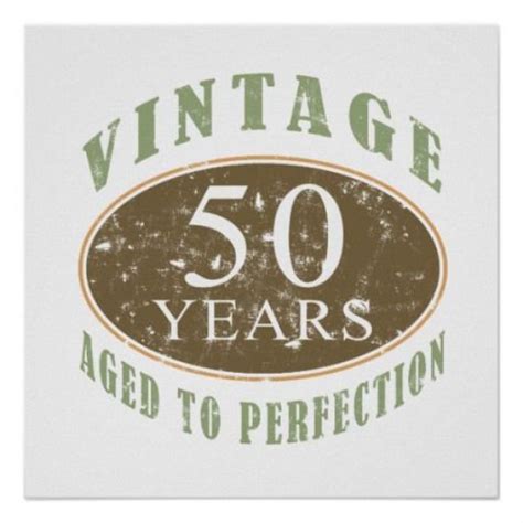 Funny Vintage 50th Birthday Party Poster For Men And Women Who Have