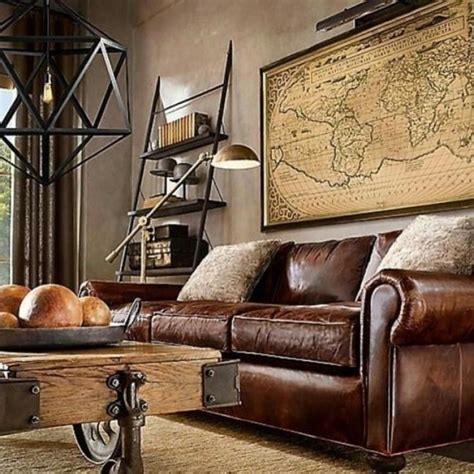 35gorgeous Outstanding Rustic Industrial Living Room Design Ideas