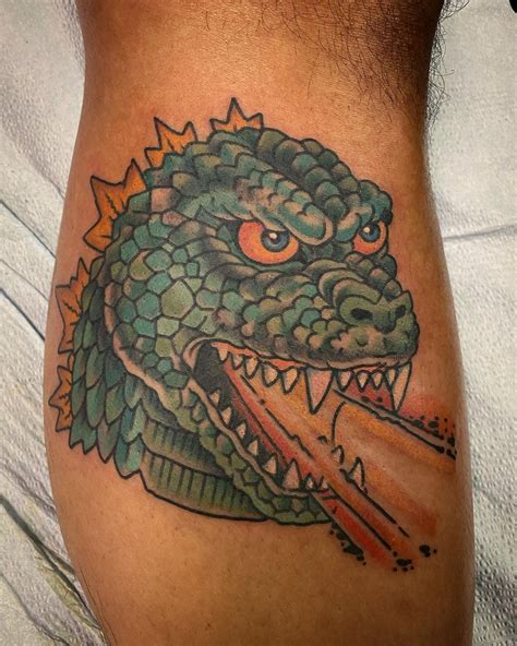 Top 66 Traditional Godzilla Tattoo Best In Cdgdbentre