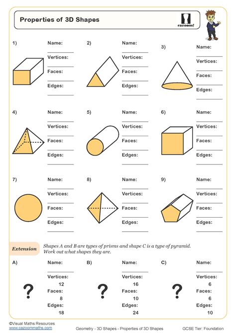 Comparing 2d And 3d Shapes Worksheet Have Fun Teaching Worksheets