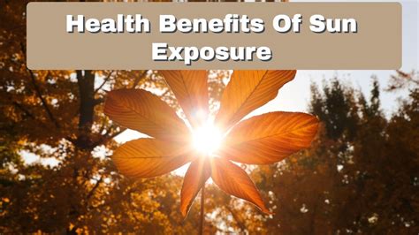 health benefits of sun exposure i top 10 health benefits of sunlight youtube