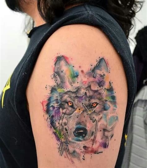 Mandala flower tattoos flower mandala. Watercolor Wolf Tattoo Designs, Ideas and Meaning ...