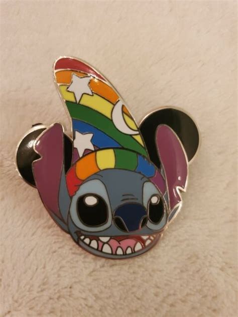 Rare Le Fantasy Pin Disney Lilo Stitch Gay Pride Magicians Apprentice