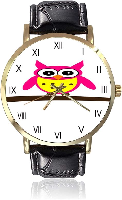 Colorful Owls Women S Quartz Watch With Analogue Display And Leather Strap Uk Watches