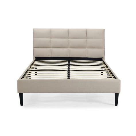 Serta Beige Queen Bed Frame In The Beds Department At