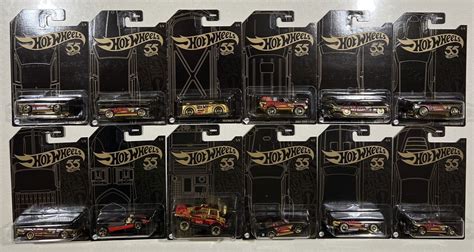 New 2023 Hot Wheels Pearl Andchrome 55th Anniversary Mix 1 And2 Full Set