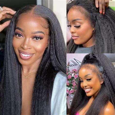 Alipearl Hair Wig 4c Hairline Wig Yaki Straight 13x4 Lace