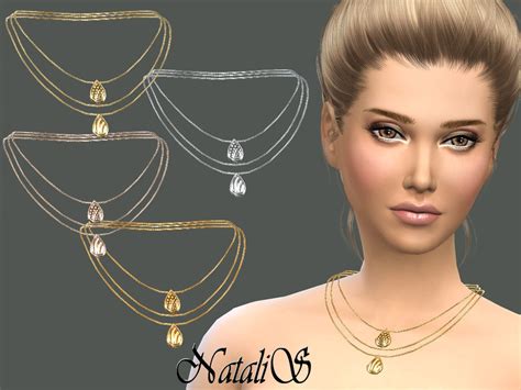 The Sims Resource Natalisthree Layer Chain With Pendants
