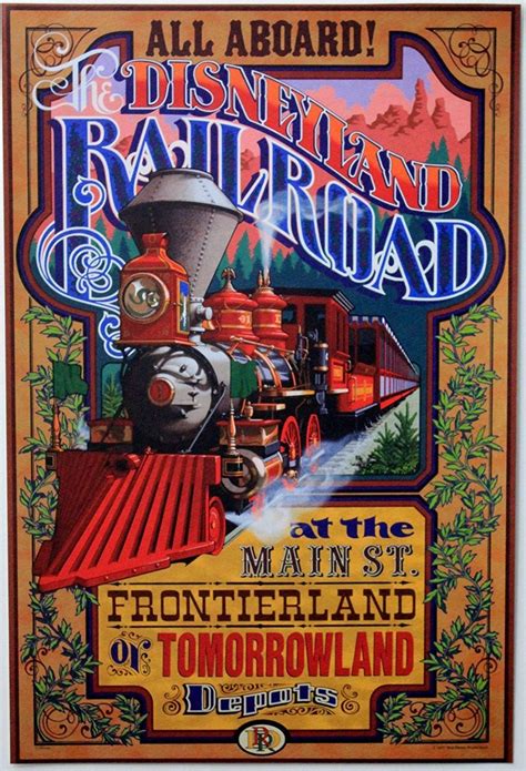 Disneyland Resort Disneyland Railroad Classic Attraction Poster Print