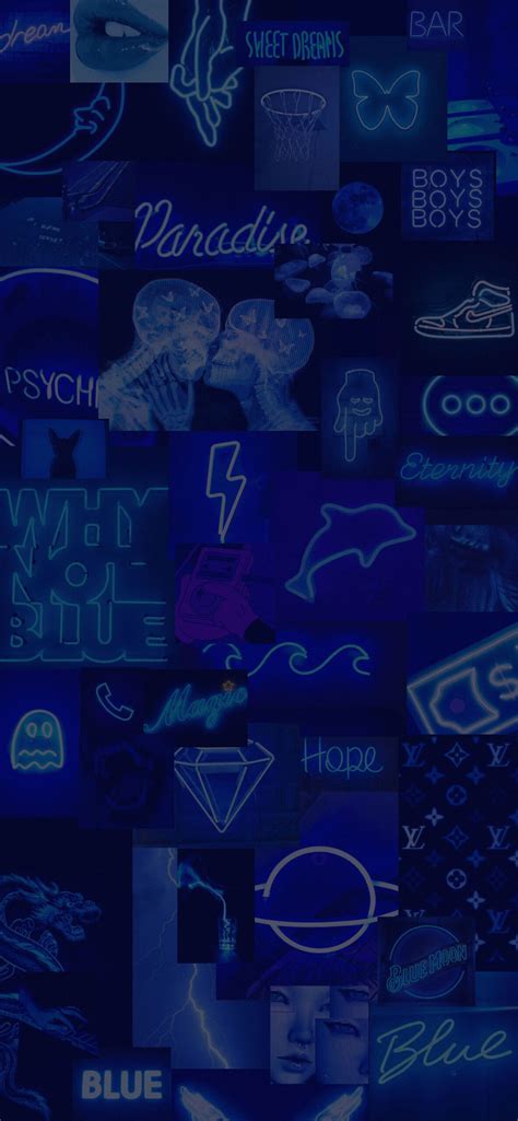 Blue Neon Aesthetic Wallpapers Aesthetic Blue Wallpaper For Iphone