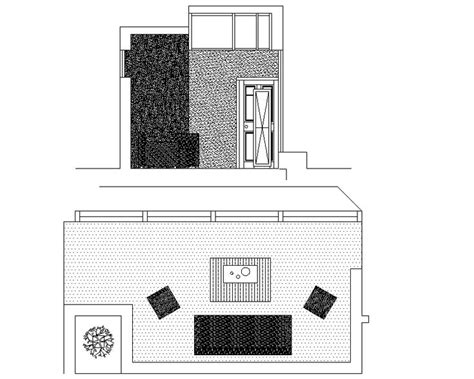 Living Room Plan And Section Detail Dwg File Cadbull Living Room