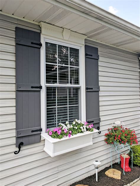 Board N Batten Shutters With Window Box On Ohio Home Architectural Depot