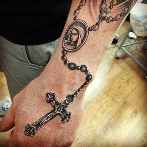 Pin By Ειρηναιος On Ink Rosary Tattoo Arm Tattoos For Guys Rosary Bead Tattoo