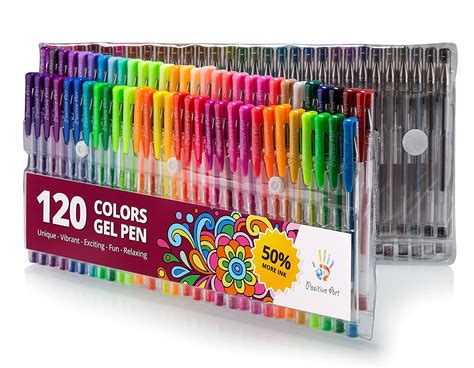 Gel Pen Set 120 Unique Colors For Adult Coloring Drawing